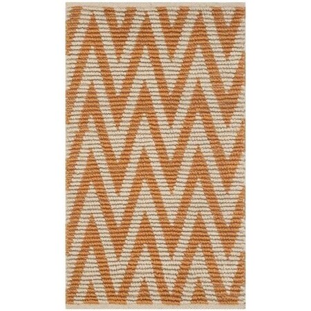 Safavieh Cape Cod Accent Area Rug, Natural and Orange - 2 ft. 3 in. x 3 ft. 9 in. CAP863L-24